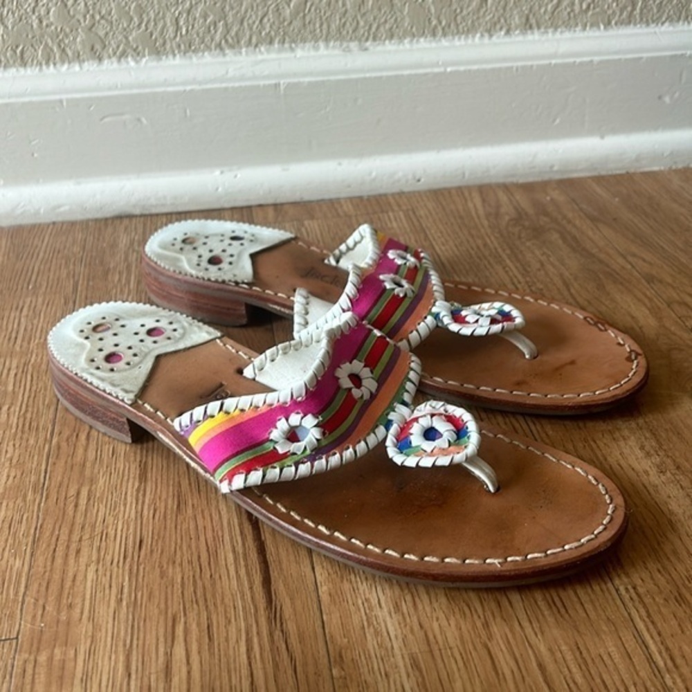 Jack Rogers - Jack flat sandal rainbow stripe